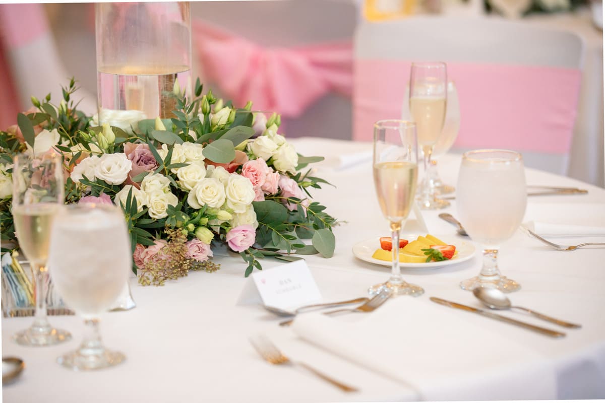 reception table decor charleston