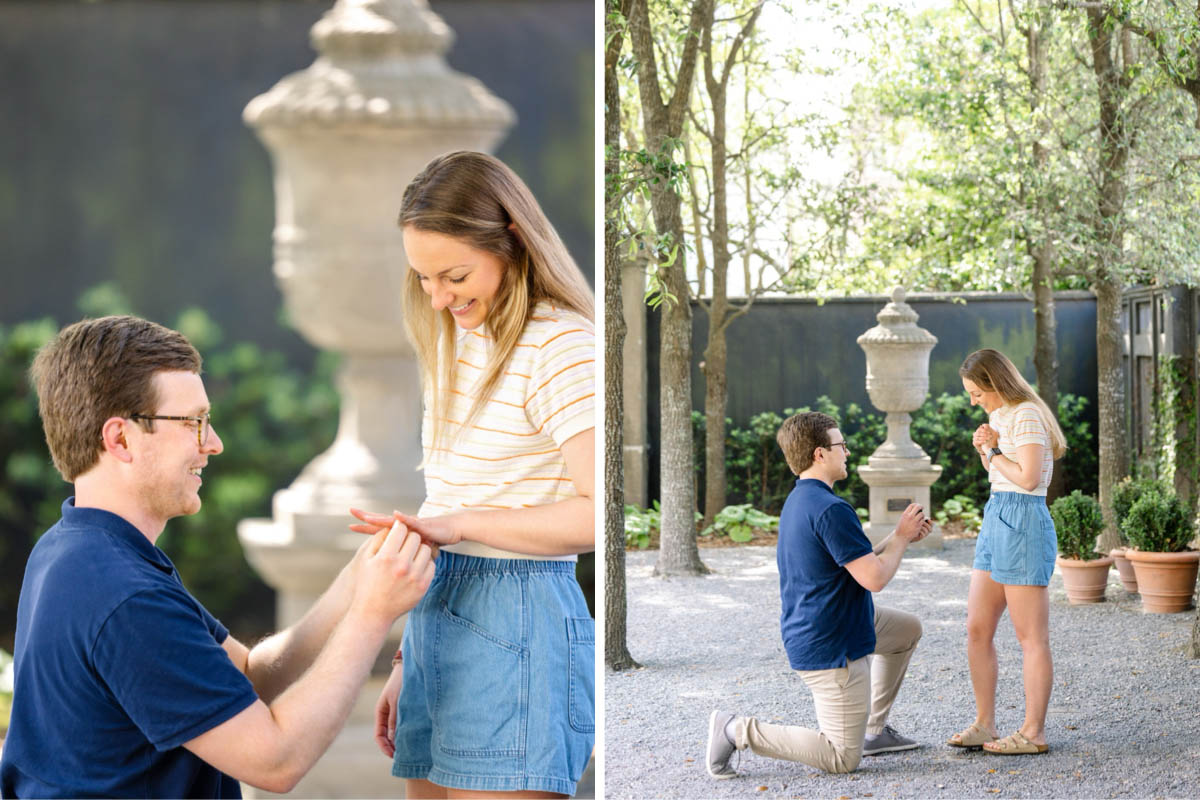 Charleston secret proposal at The Gibbes Museum of Art courtyard