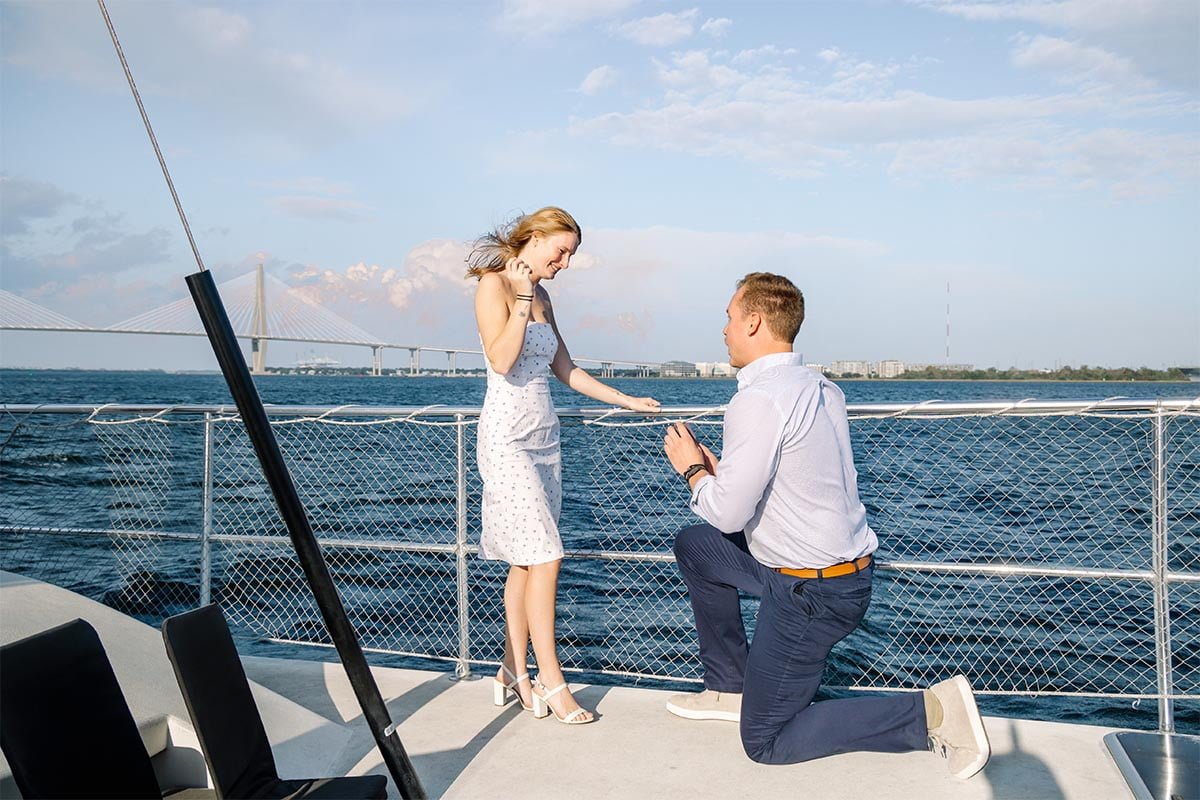 Charleston secret proposal at a Boat