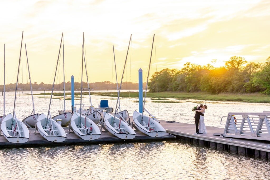 Swain Boating Center at The Citadel professional wedding photos