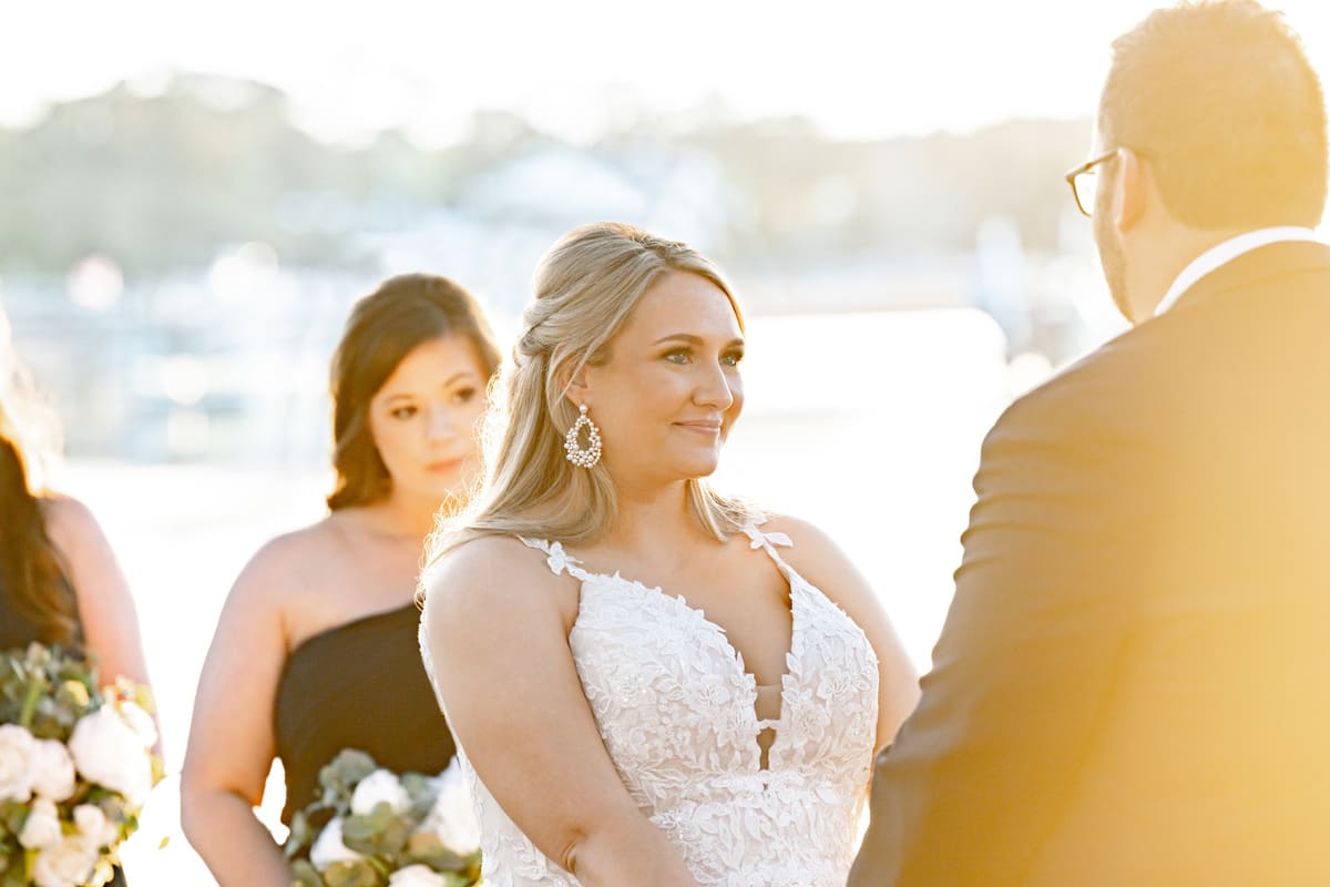 bride and groom dunes west river club