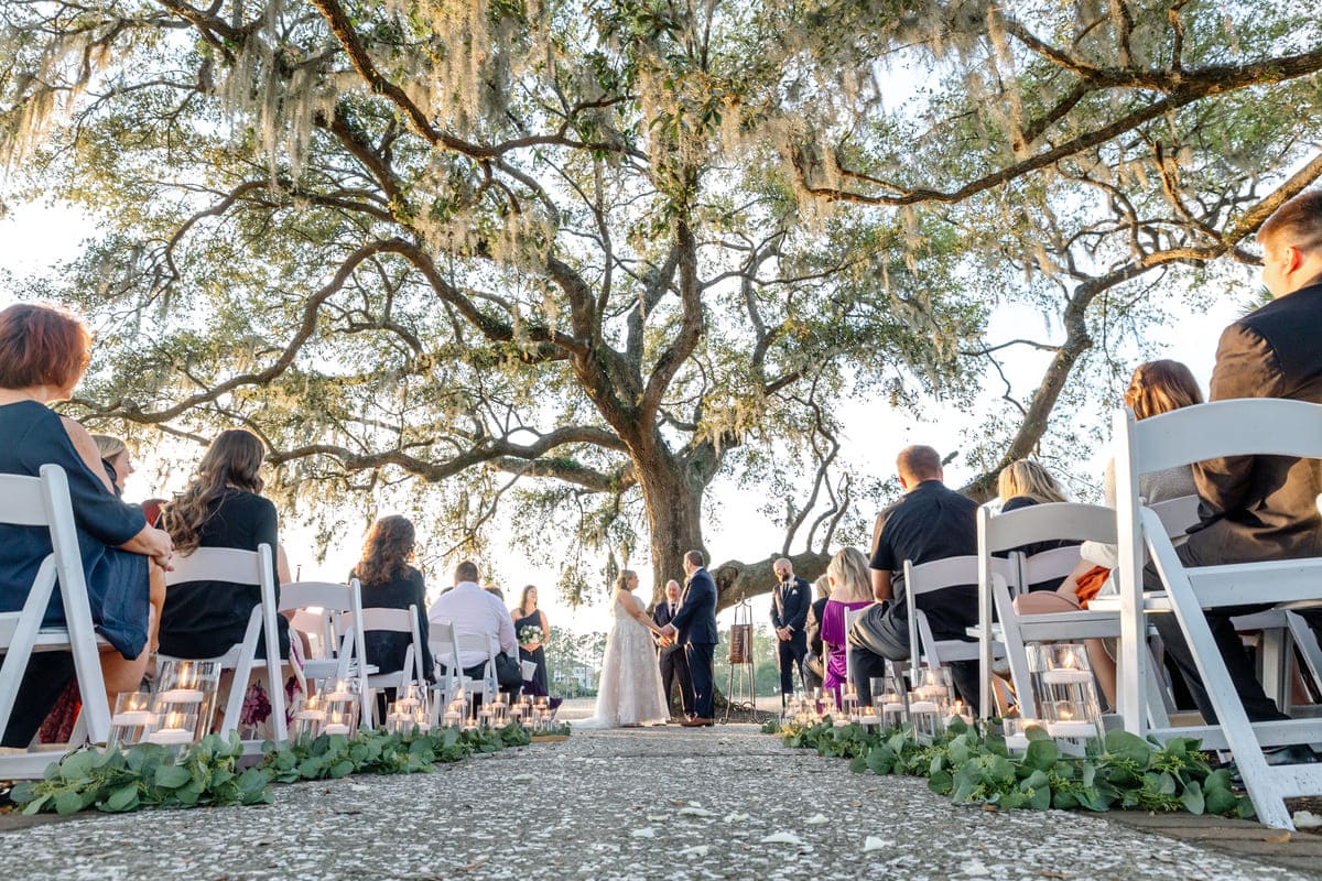 bride and groom vows dunes west charleston