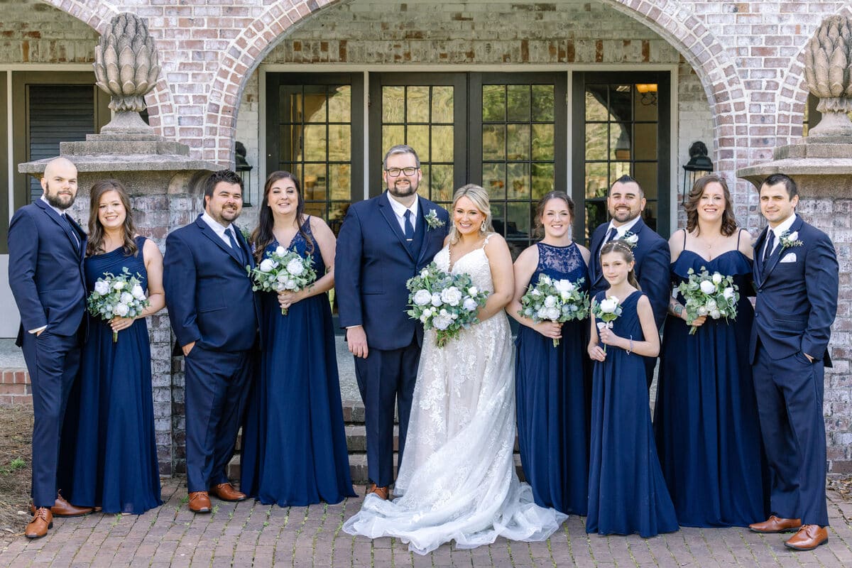 bridesmaids deep blue dresses charleston