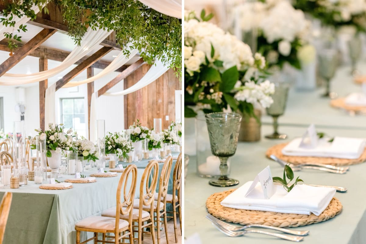 floral wedding arch oak tree