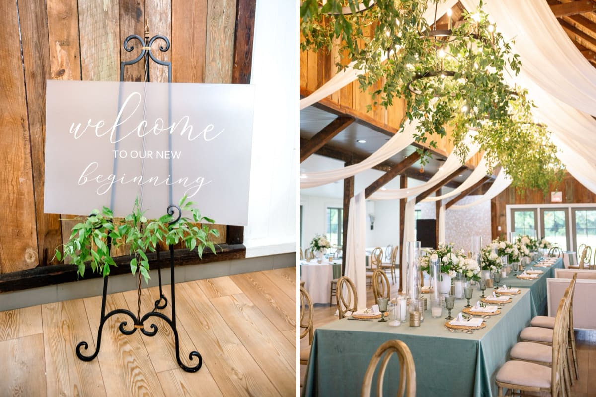 oak tree ceremony decor details