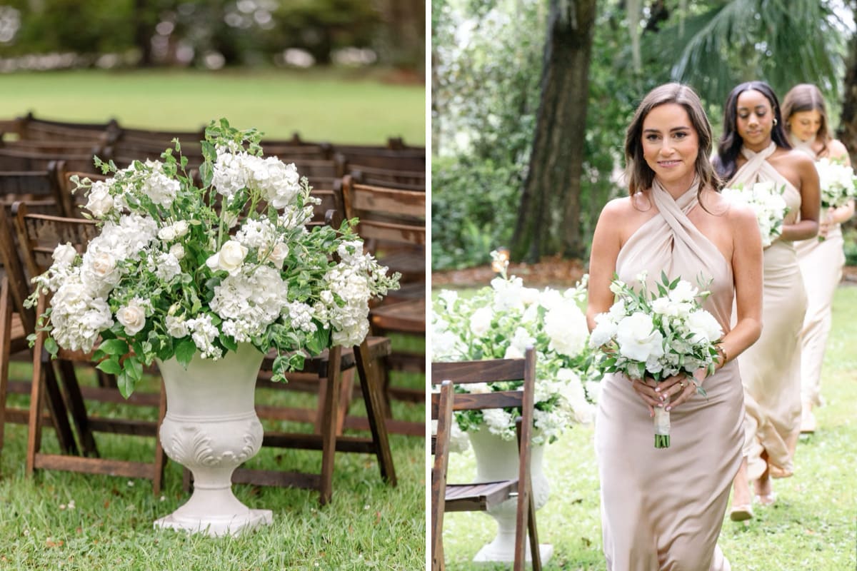 oak tree wedding ceremony arch