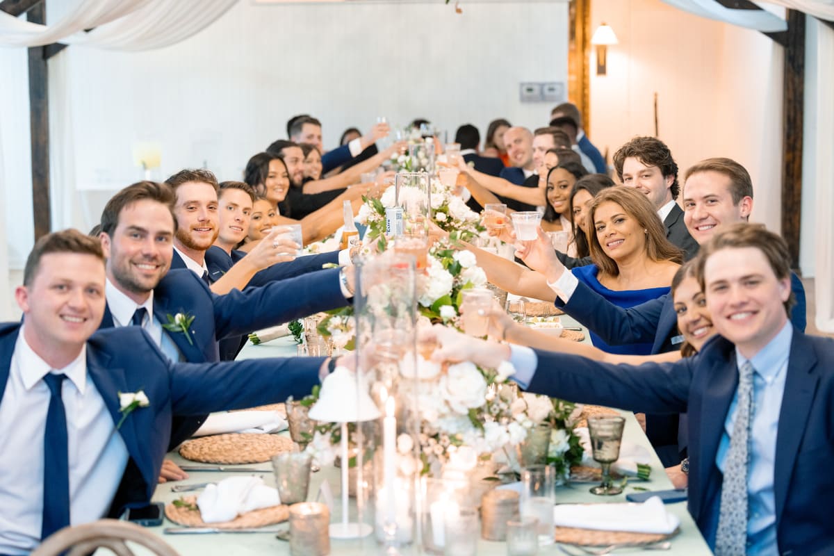 reception table decor charleston