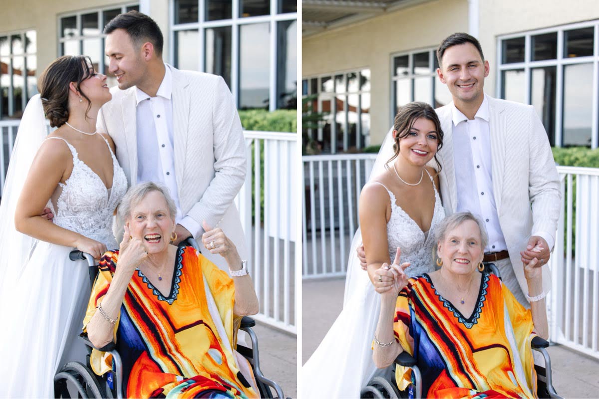Charleston Wedding Photographer Bride and groom with grandparents