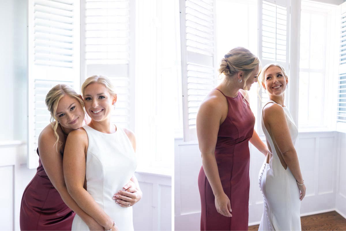 Charleston Wedding Photographer Bride with MOH getting ready