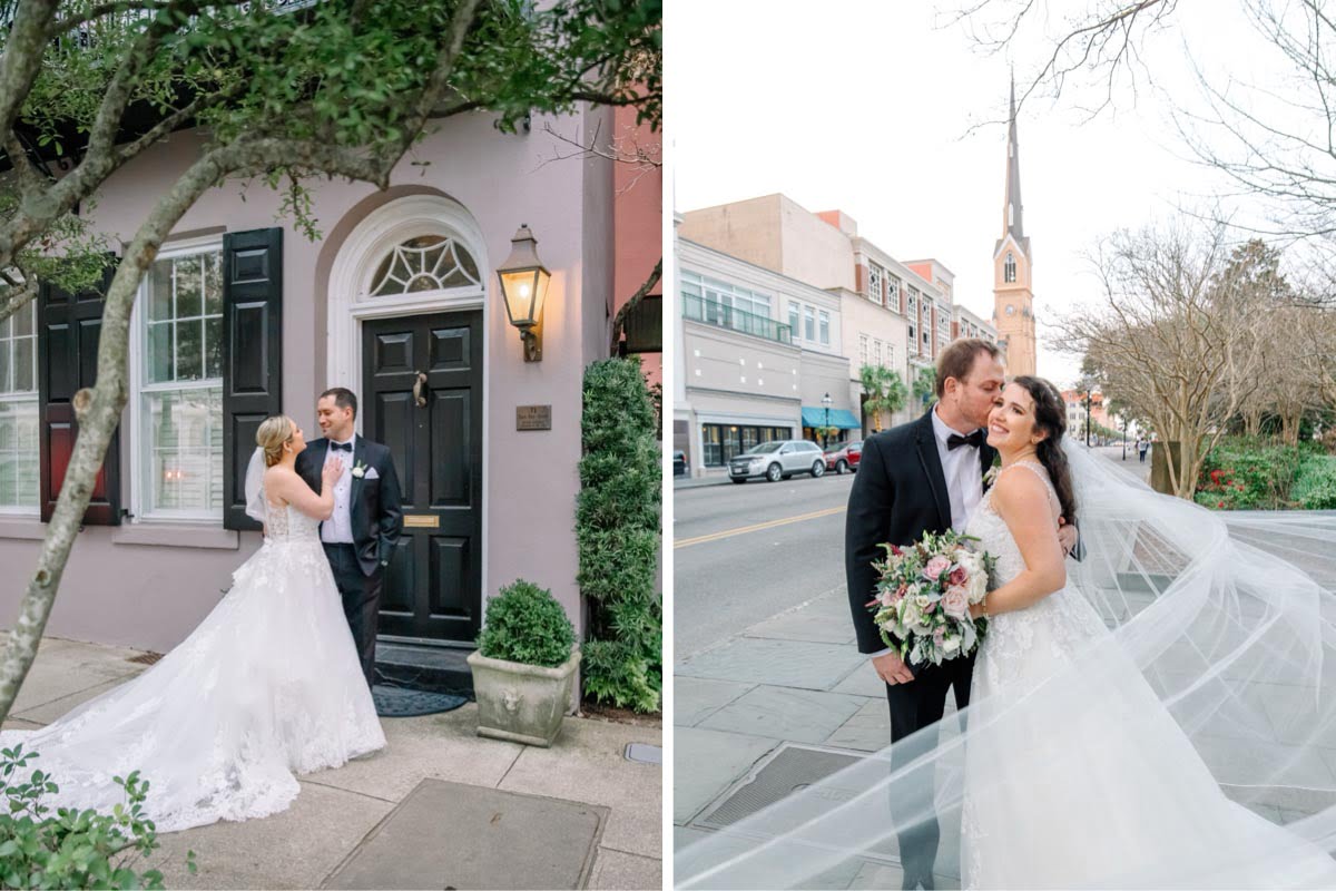 Charleston Wedding Photographer Couple portraits at downtown