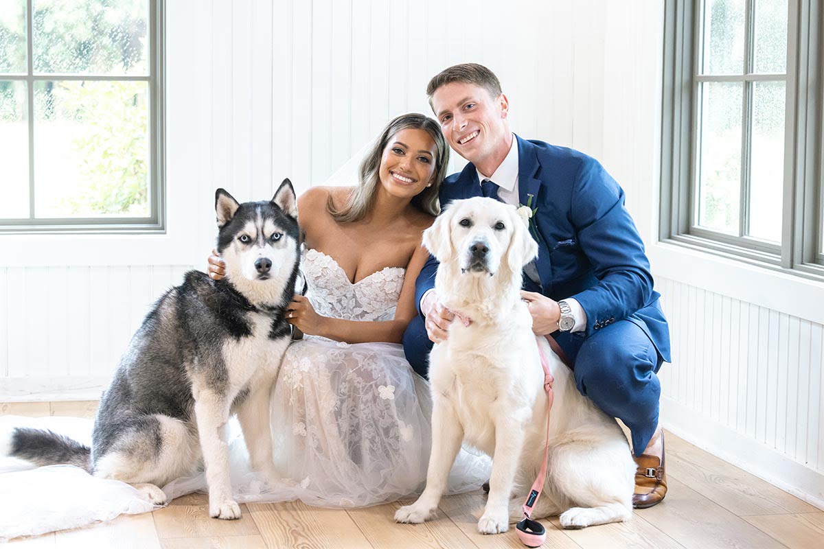 Charleston Wedding Photographer Couple portraits with dogs