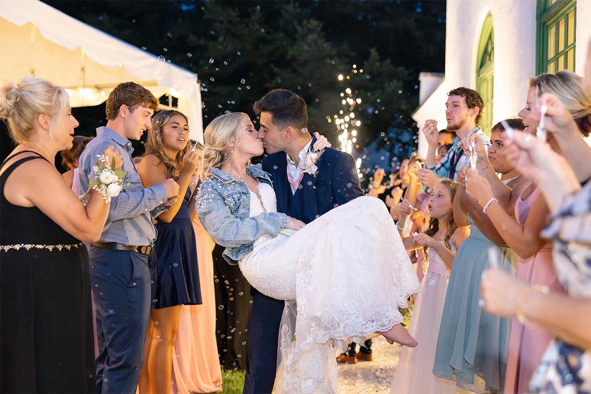 Charleston Wedding Photographer Exit bubbles