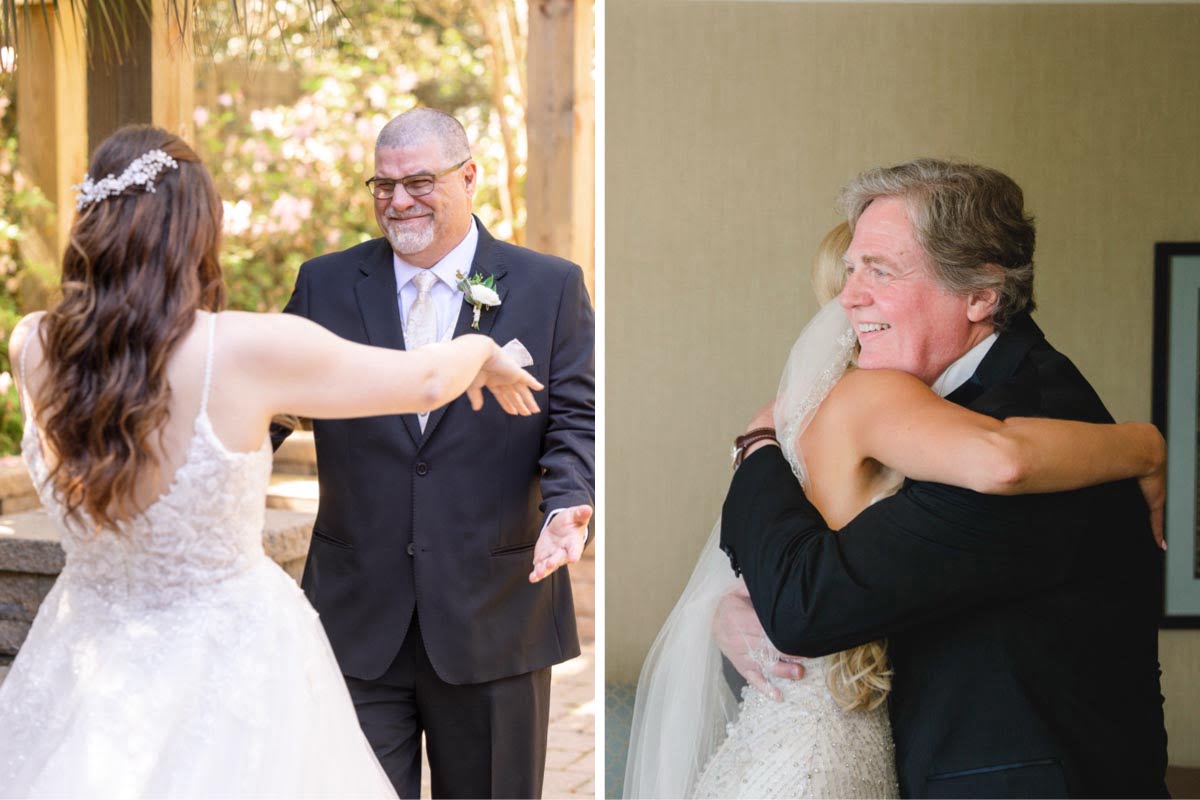 Charleston Wedding Photographer First look with father