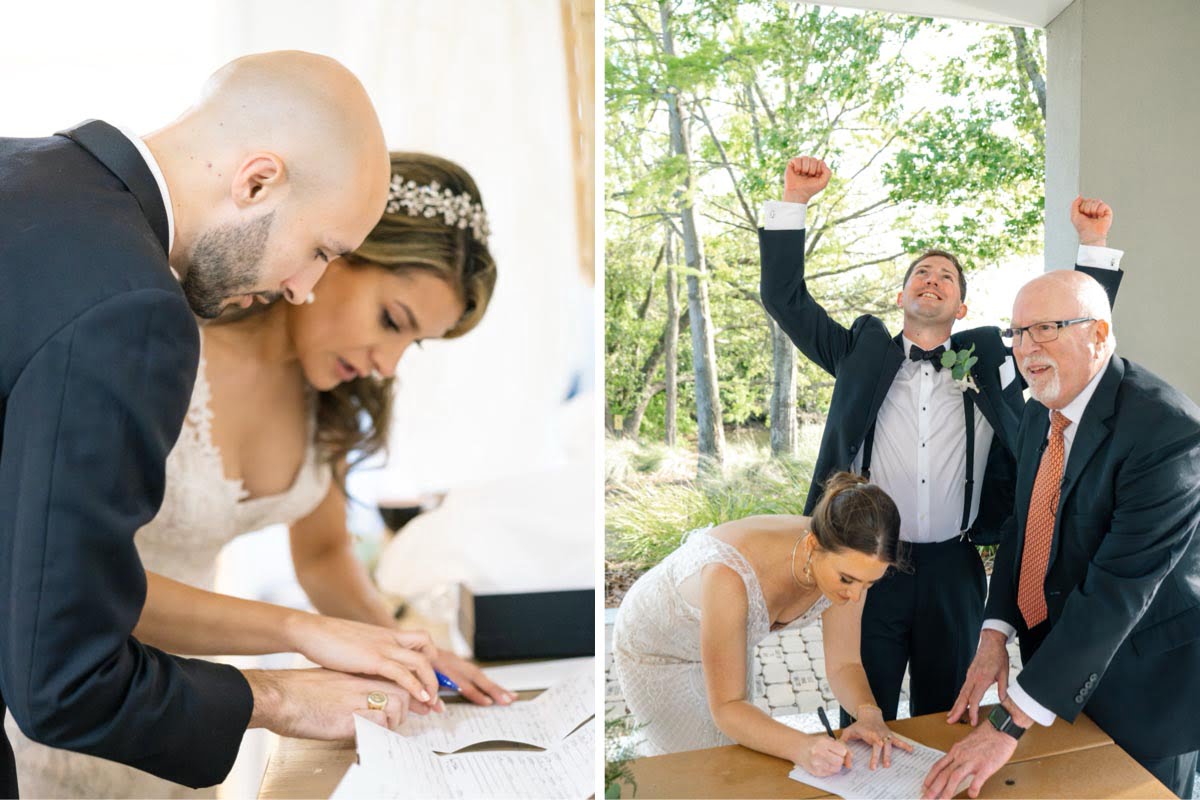 Charleston Wedding Photographer Signing marriage license