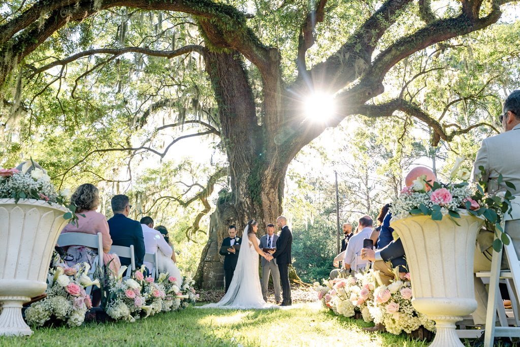 Magnolia Plantation wedding ceremony