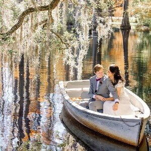 Elopement Couple on a Boat Photography by Charleston SC Wedding Photographers