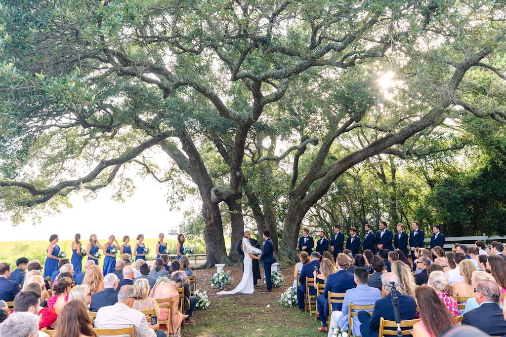 mount pleasant wedding photographers alhambra hall ceremony under the oak