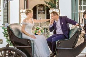 Carriage Ride Elopement Photography in Charleston, SC by Most Reviewed Charleston Photographer