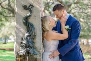 Hunley Memorial Charleston Elopement Photography at White Point Garden by Charleston Photographers