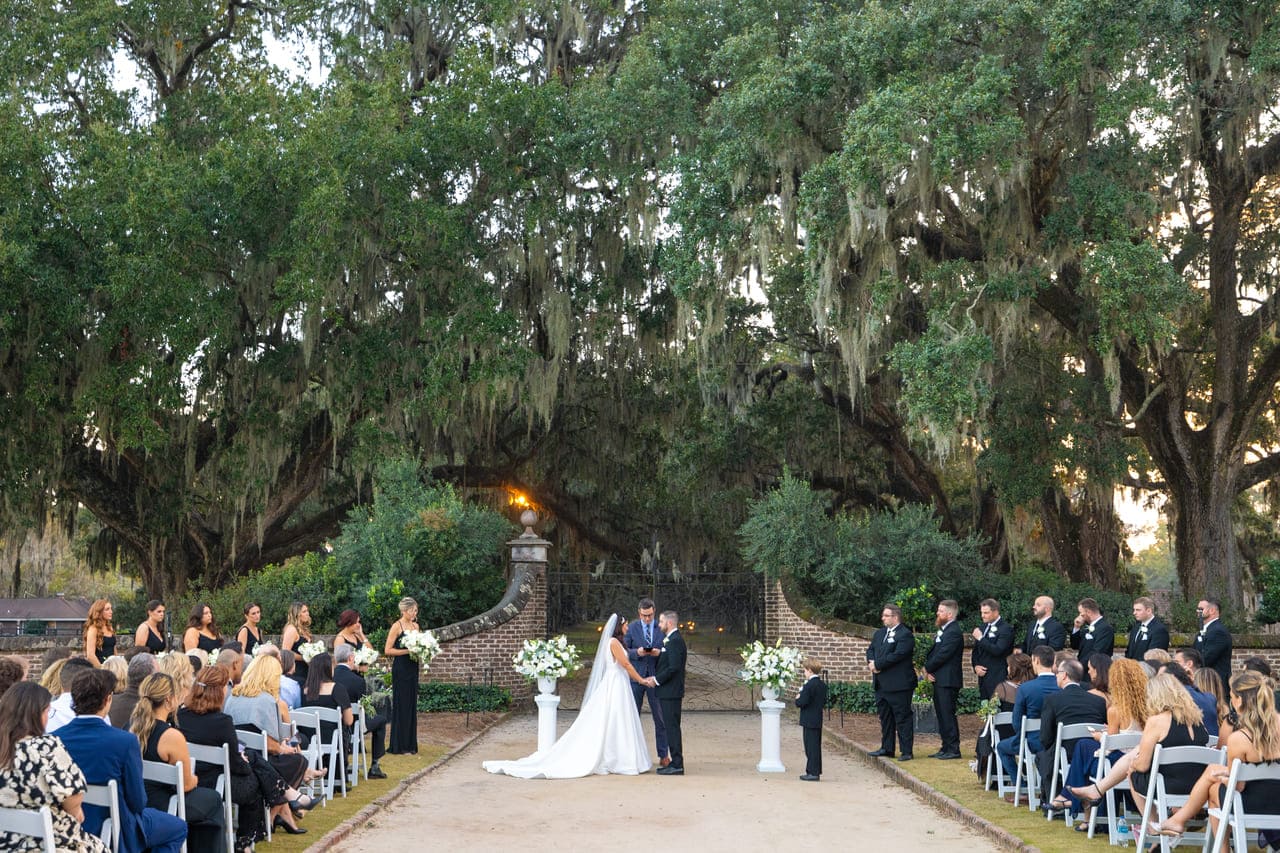 boone hall wedding ceremony overview charleston sc