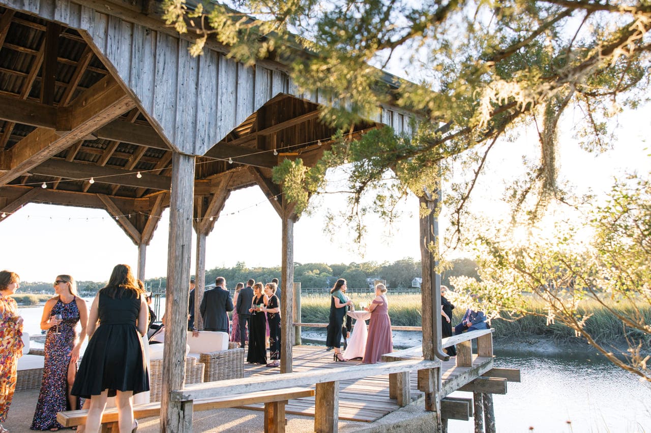 charleston wedding reception sunlit photo