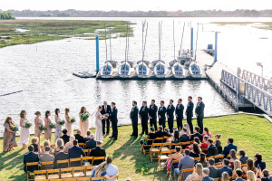Wedding photography at Swain Boating Center in Charleston