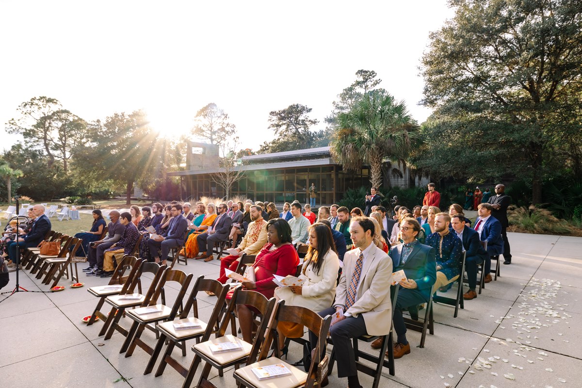 Founders hall wedding venue outdoor ceremony