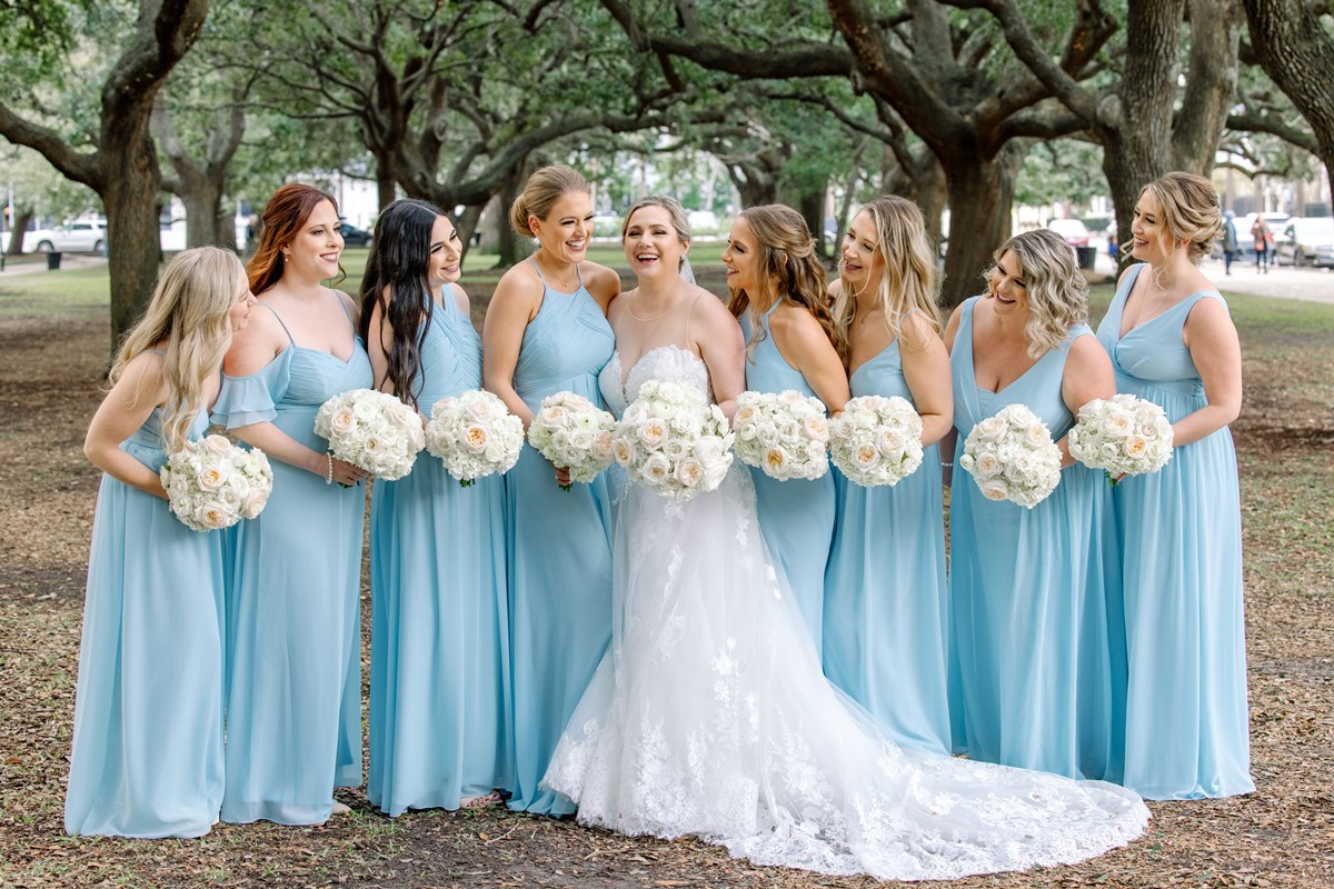 Francis Marion Hotel wedding venue bridal party