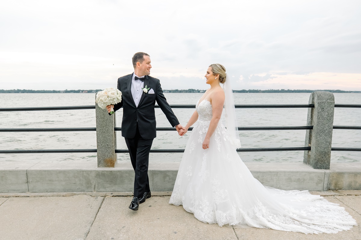 Francis Marion Hotel wedding venue couple portrait