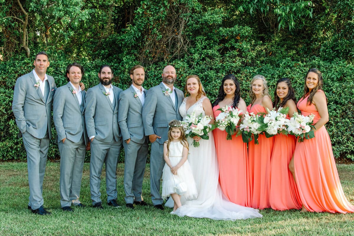 Island House wedding venue bridesmaids and groomsmen