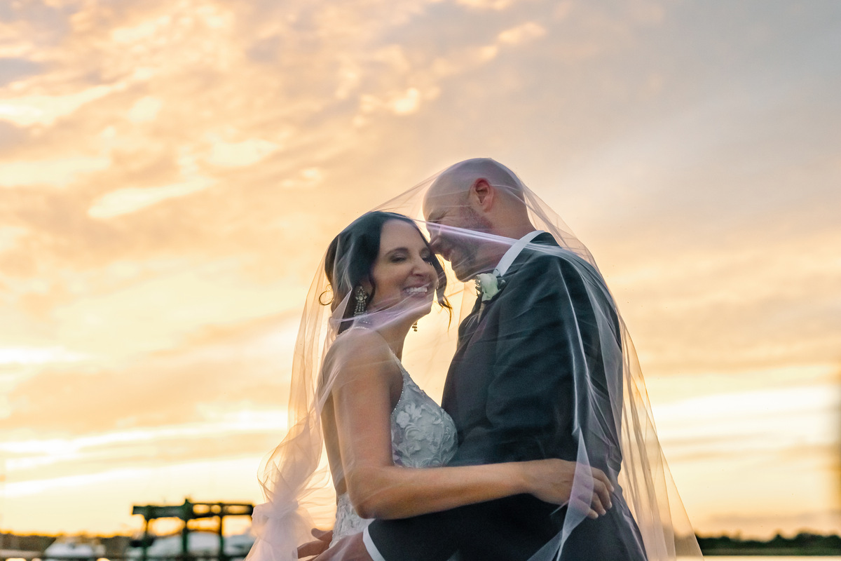 Island House wedding venue golden hour photo