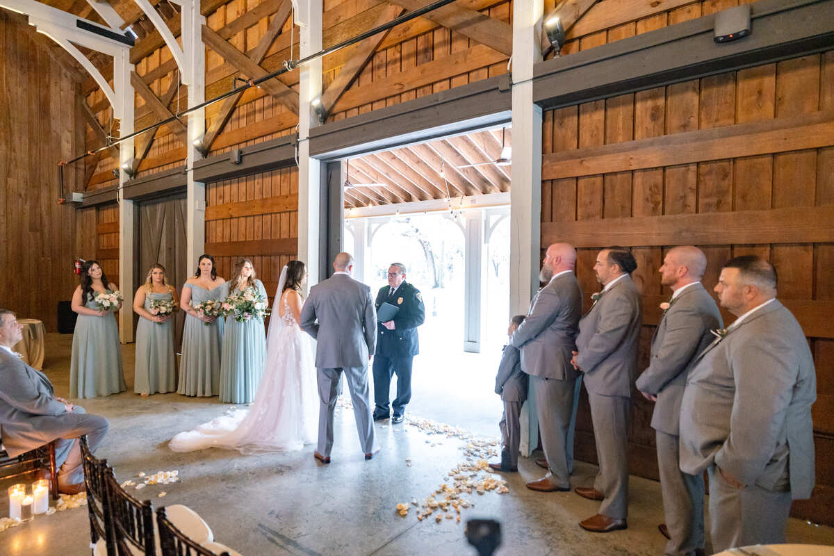 Eden at Gracefield wedding venue ceremony sideview