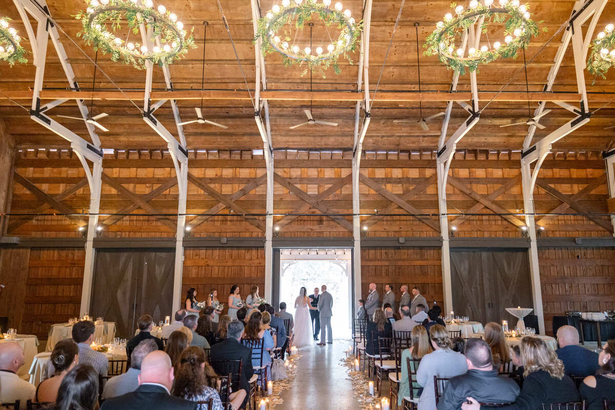 Eden at Gracefield wedding venue indoors ceremony