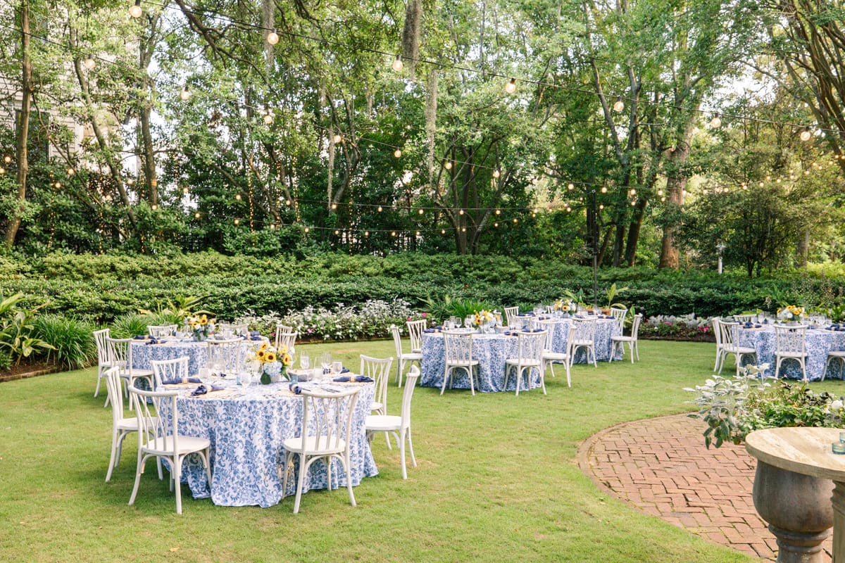 Governor Thomas Bennett House wedding venue reception décor