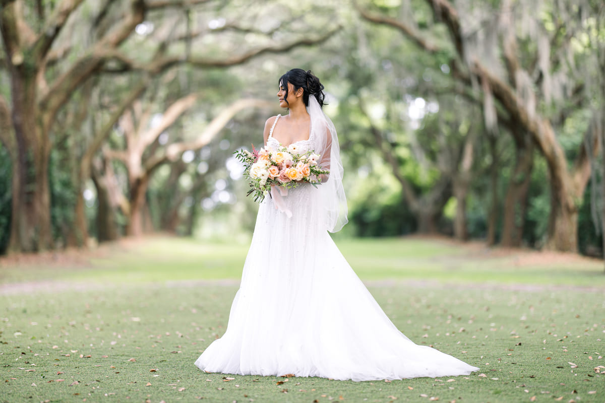 Legare Waring House wedding venue bride portrait