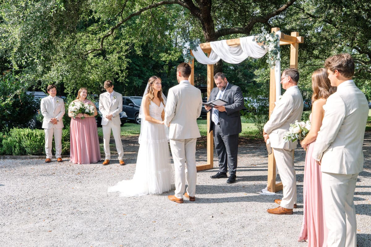 Old Wide Awake Plantation wedding venue ceremony sideview