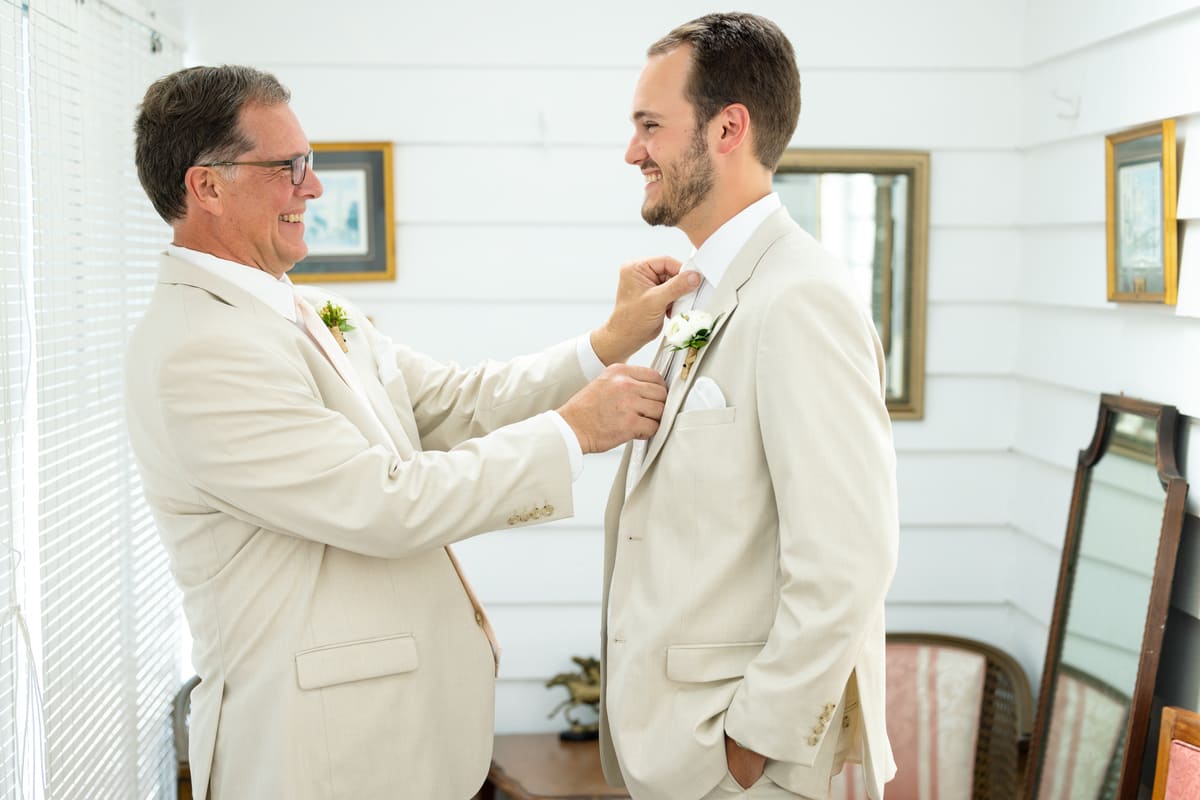 Old Wide Awake Plantation wedding venue groom getting ready