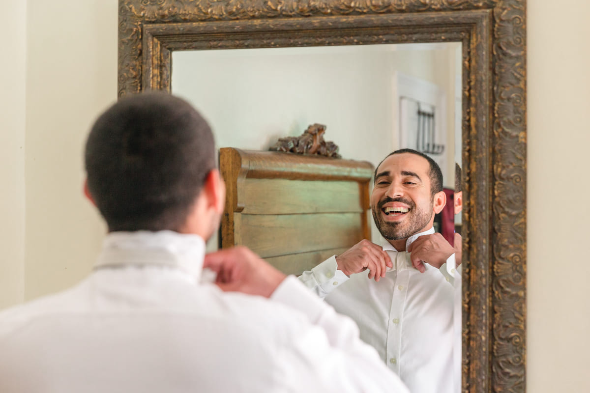 Old Wide Awake Plantation wedding venue groom portrait