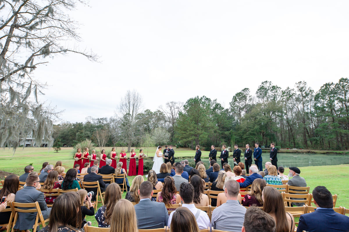 Old Wide Awake Plantation wedding venue outdoor ceremony