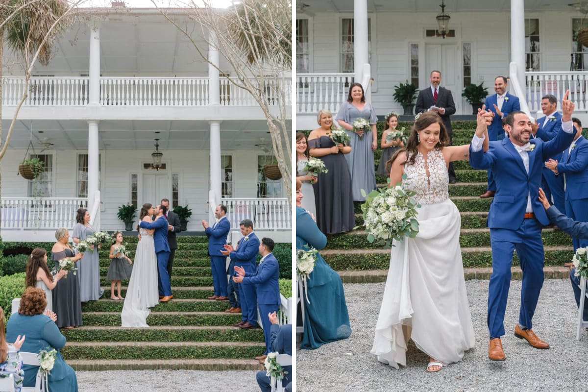 Old Wide Awake Plantation wedding venue staircase ceremony