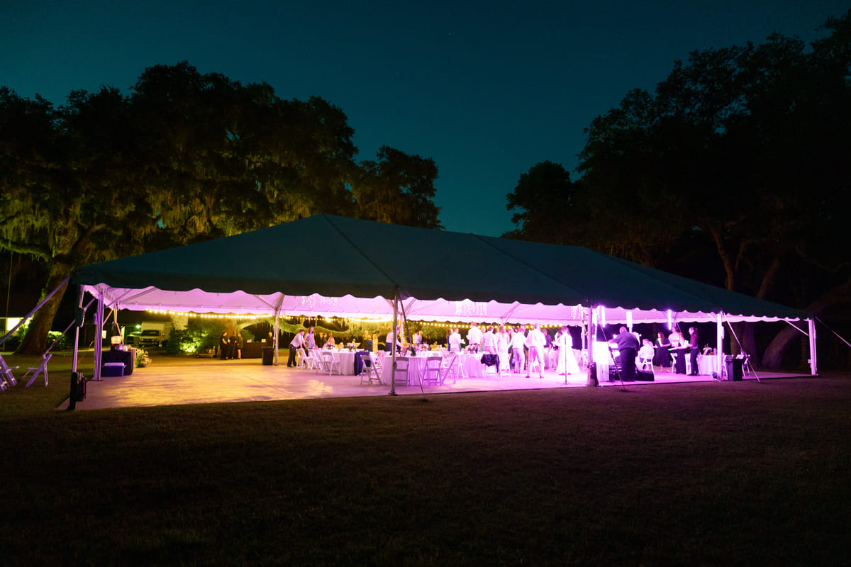 Wingate Place wedding venue tent overview