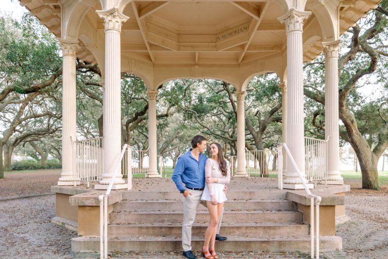 A Charming Engagement Photography Session at White Point Garden: Jannah and Creighton