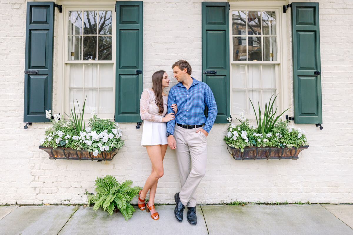 charleston harbor engagement photo white point garden