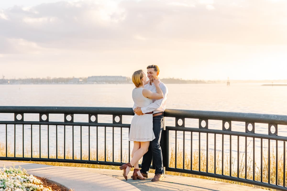 charleston photographer waterfront park engagement