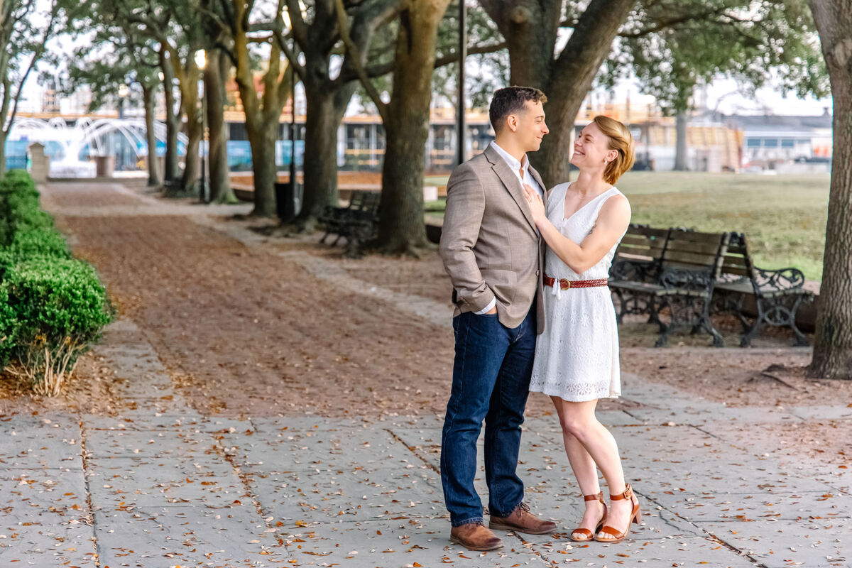 engagement photos waterfront park charleston