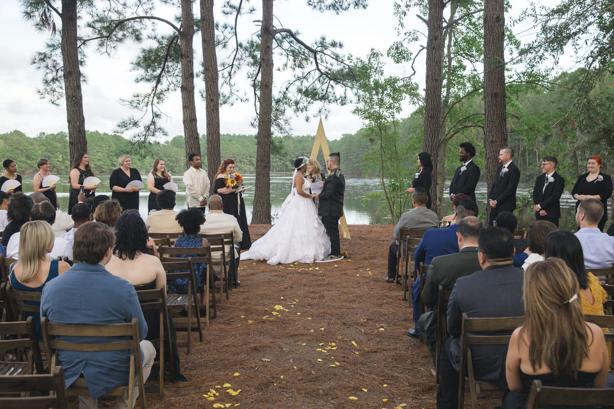 the Lake House at Bulow wedding venue ceremony photo