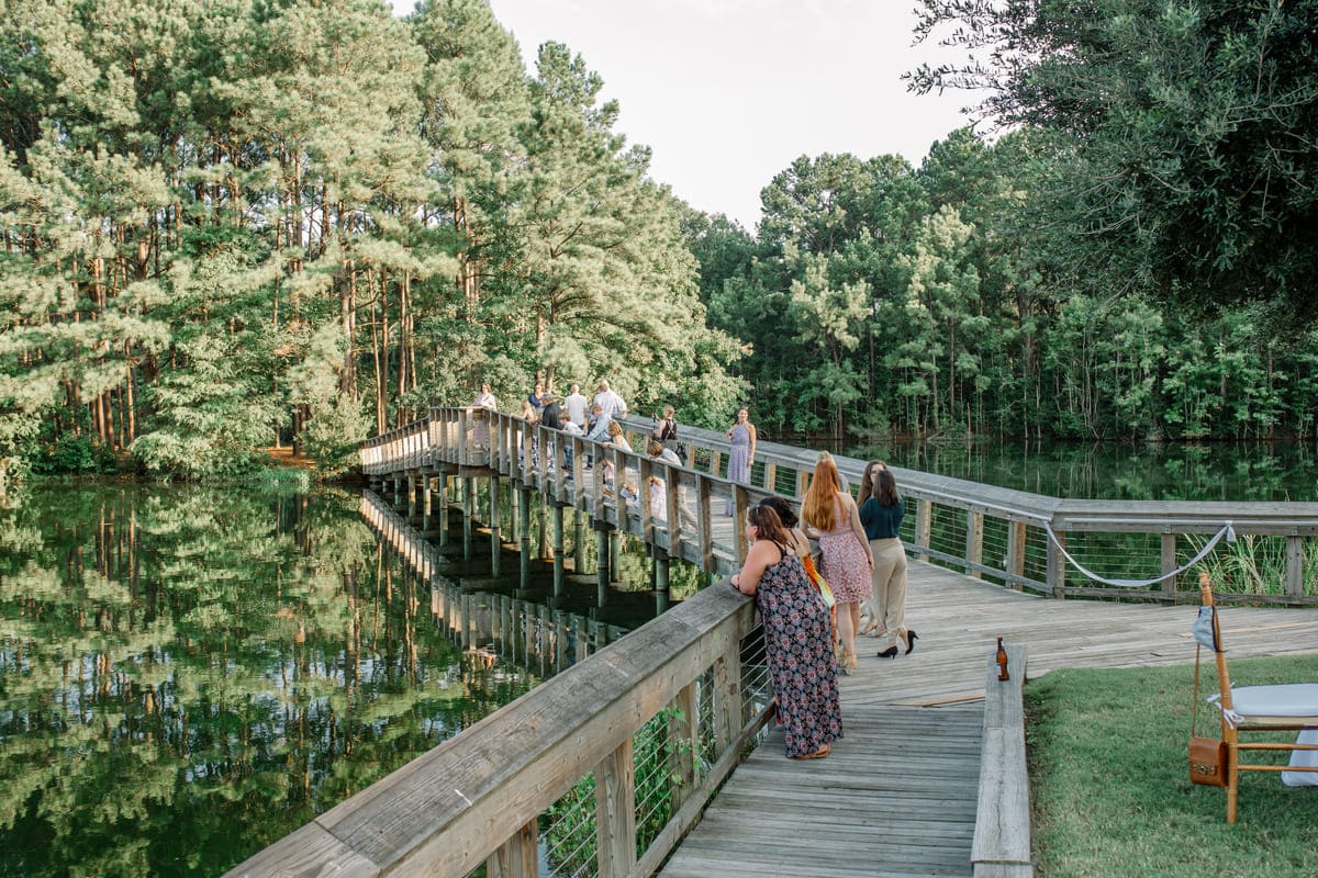 the Lake House at Bulow wedding venue guests