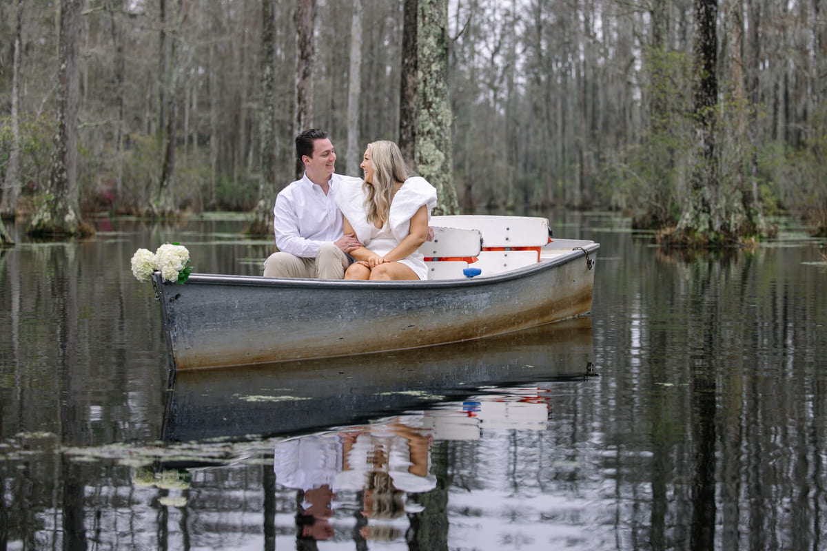 charleston photo art engagement session cypress gardens