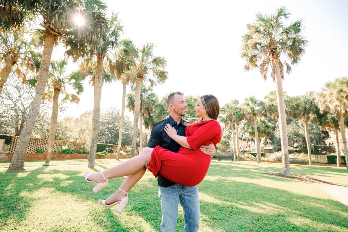 engagement photography brookgreen gardens