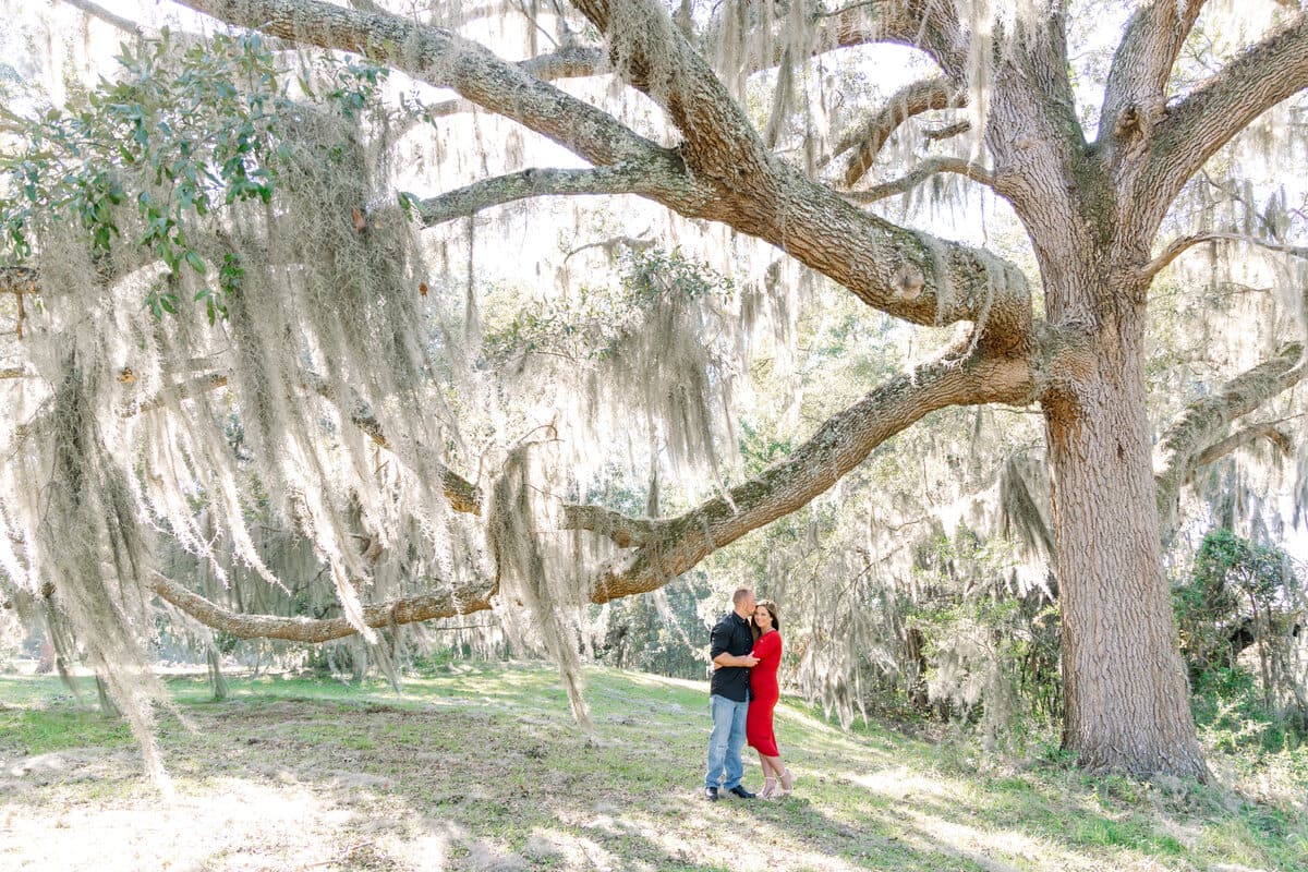 outdoor engagement session brookgreen gardens charleston